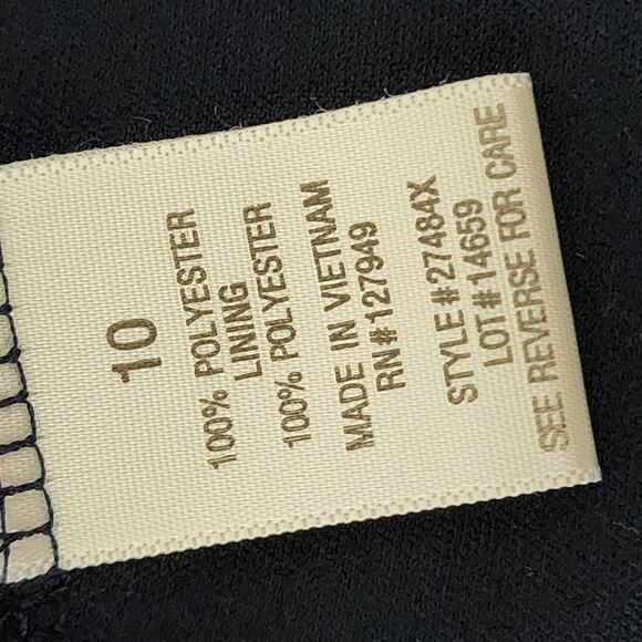 Emma & Michelle Size 10 Blue White Polka Dot Midi Collared Dress - Picture 4 of 5